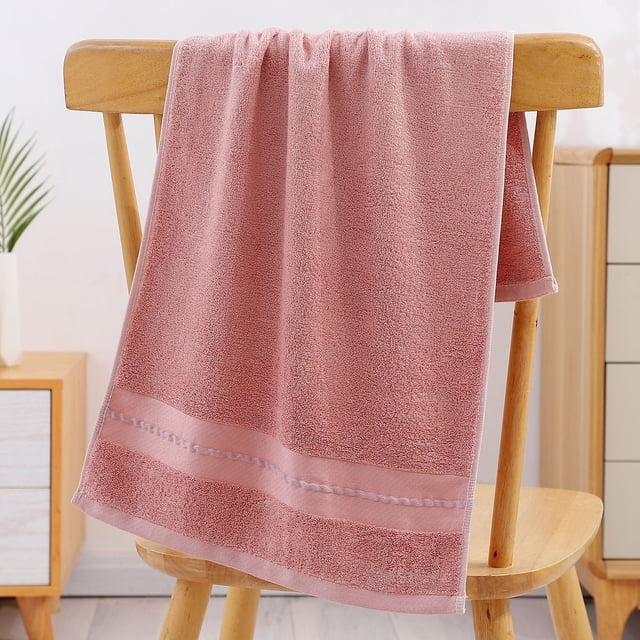 Namzi Toallas de 3 piezas de 34 x 74 cm. Toallas de ducha perfectas para el día a día, ligeras, de fibra de bambú, ideales para el baño y el aseo (color melocotón).