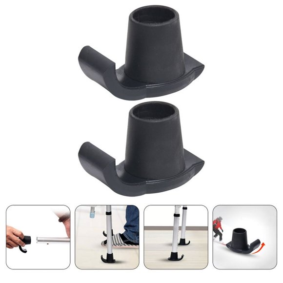 DEBGFS Walker Ski Glides Easy to Use Rubber Walker Glides Universal Replacement Glide Caps Heavy Duty Coaster Skis for Medical Walkers 1 Pair(2),none,none