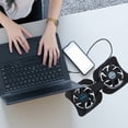 thumbnail image 4 of Portable Foldable Laptop Cooler USB Cooler 2 Fans Computer Stand Notebook Cooling Mat (Black), 4 of 8