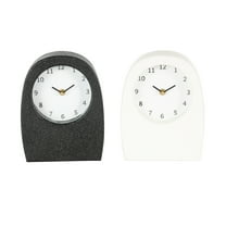 DecMode 9" Multi Colored Wood Textured Clock with Gold Accents, Set of 2