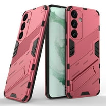 ELEHOLD Rugged Case for Samsung Galaxy S24 Plus with Built-in Hidden Kickstand Anti-Scratch Hybrid Slim Thin Shockproof Case for Samsung S24 Plus 2024,Rose