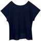 thumbnail image 1 of Camiseta de mujer de color liso con cuello redondo y bolsillo de lino: prenda informal de manga corta y corte holgado, mezcla de lino suave, versátil para llevar en casa y a diario., 1 of 6