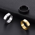 thumbnail image 4 of PAURO Men Stainless Steel Octagonal Anxiety Ring 8mm Octagon Rotatable Relief Spinning Bands Fidget Ring Silver Size 10, 4 of 5