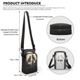 thumbnail image 6 of HELLHERO Crow Pattern Crossbody Sling Bag, Polyester Women Adjustable Shoulder Strap for Men, Women, 6 of 7