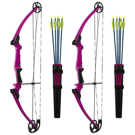 Genesis Archery Left-Handed Compound Bow Archery Kit Purple (2 Pack)