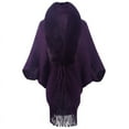 thumbnail image 4 of RYDCOT Women's Collar Fringe Shawl Knit Poncho Coat Knitted Cardigans for Women Winter Fashion Poncho Shawl Cape Wraps for Women, 4 of 5