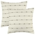 thumbnail image 2 of REGALWOVEN Striped Boho Cushion Covers 2 Pack Square Modern Farmhouse Neutral Pillowcases Brown 18" x 18", 2 of 6