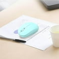 thumbnail image 1 of I210 Wireless Mouse Desktop Laptop Office Office Mouse 2.4G 3Key 3D 1600 DPI Power Saving Mouse (Mint Green), 1 of 6