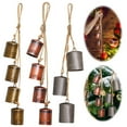 thumbnail image 7 of Christmas Bell Decoration, Set Of 3 Christmas Bell Brass Cow Shabby Style Rustic Metal Hanging Giant Cow Bells Decor Gold, 7 of 7