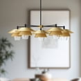 thumbnail image 6 of CH475138BGCL-Alora Lighting-Tetsu - 5 Light Chandelier-8.75 Inches Tall and 38 Inches Wide-Brushed Gold Finish, 6 of 7