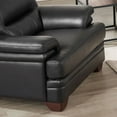 thumbnail image 5 of Hydeline Luxor Top Grain Leather Armchair Black with Tapered Legs Memory Foam and Springs Seating, 5 of 8
