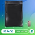 thumbnail image 2 of Black Expansion Poly Mailers Bags, 19 x 24 Inches. 50 Pack Poly Shipping Bags for Clothing. 3.2 Mil Mailers Poly Bags for Shipping. Waterproof Shipping Envelopes for Clothing, Towels, 2 of 7