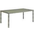 thumbnail image 5 of Modway Conduit 7 Piece Outdoor Patio Wicker Rattan Dining Set in Light Gray White, 5 of 6