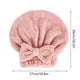 thumbnail image 3 of 2 paños de microfibra para secar el cabello, gorro turbante superabsorbente, gorro de ducha con lazo, para cabello rizado, largo y grueso, y cabello mojado (rosa y caqui), 3 of 8