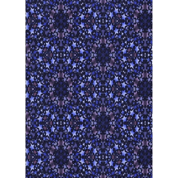 Ahgly Company Indoor Rectangle Patterned Night Blue Area Rugs, 2' x 5'