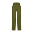 thumbnail image 5 of Enjoytime Stretchy Work Pants for Women Solid Color Elastic Waisted Lounge Trousers Casual Fall Winter Warm Plus Size Womens Pants Green L, 5 of 6