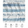 thumbnail image 7 of Abstract Bed Skirt King Size 18" Drop Blue Gradient Geometric Striped Retro Farmhouse Ruffled Wrap Around Bed Skirts Adjustable Elastic Bedskirt Dust Ruffle for King Size Bed, 7 of 7