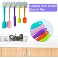 thumbnail image 5 of Silicone Spatula Set, 5 Piece Food Grade Rubber Spatulas for Baking, Cooking, and Mixing High Heat Resistant Non Stick Dishwasher Safe BPA-Free (Two colors - Green), 5 of 12