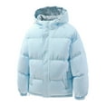 thumbnail image 1 of Winter Warm Thickened Down Jacket Windproof Cold Weather Coat With Hood Outdoor Thermal Insulated For Daily Use, 1 of 3
