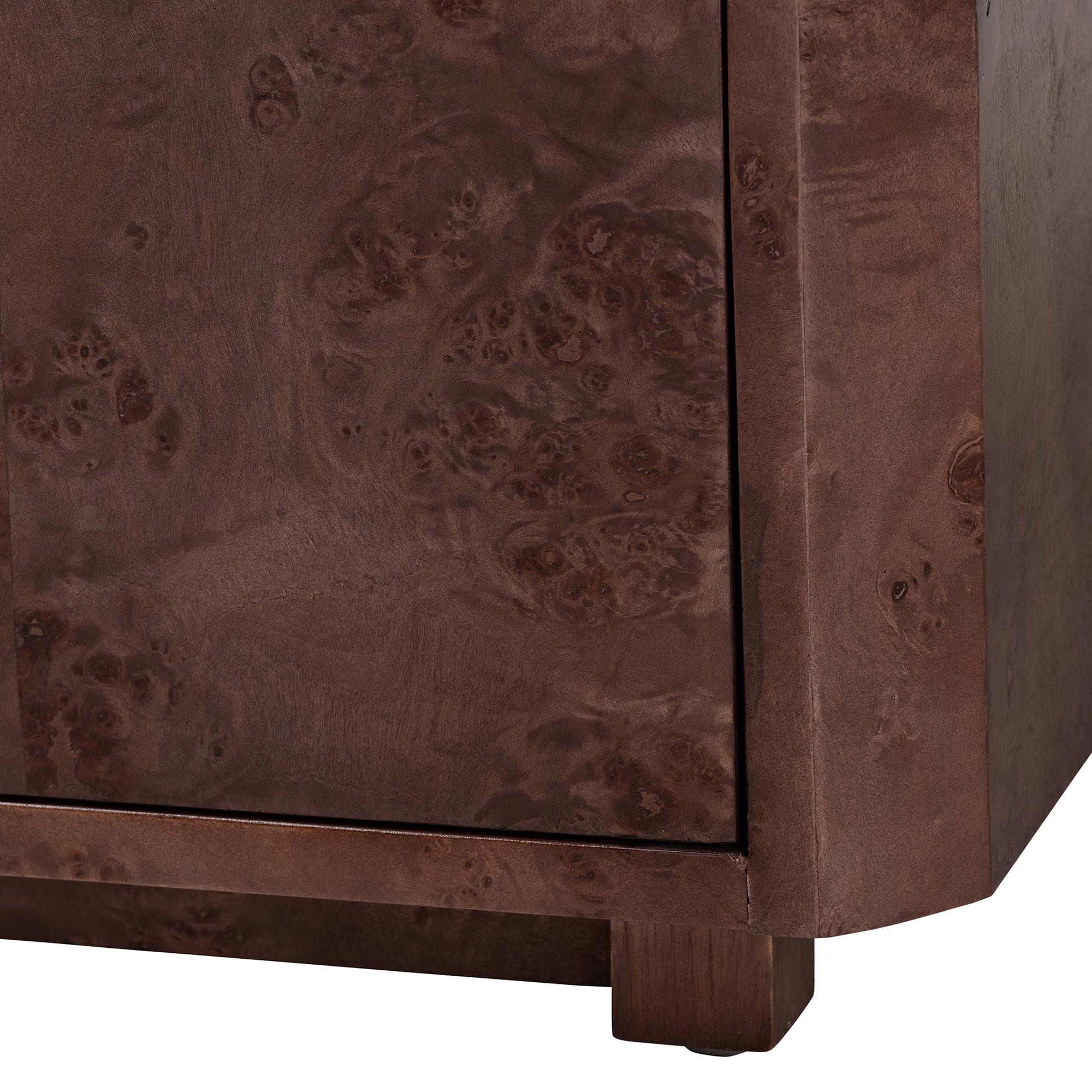 bali & pari Valora Modern Storage Cabinet, Dark Walnut