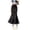Black, variant on Women's Tennis Skirts Summer Women Denim Split Half Skirt With Fishtail High Waist Streetwear Midi Length Casual A Line Black XXL