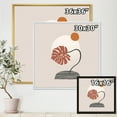 thumbnail image 4 of Designart 'Abstract Geometry Shapes and Tropical Palm Leaf III' Modern Framed Canvas Wall Art Print, 4 of 5