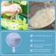 thumbnail image 4 of Colador de arroz multifunción para cocina, colador de arroz, cesta para escurrir arroz, cesta para lavar, colador de platos con asa (gris), 4 of 5