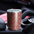 thumbnail image 4 of 30oz Red Christmas Tree Pattern Tumblers Stainless Steel Tumbler with Lid and Straw,Vacuum Insulated Double Wall Travel Tumbler Cups Mug with Cleaning Brush for Coffee,Tea, 4 of 7