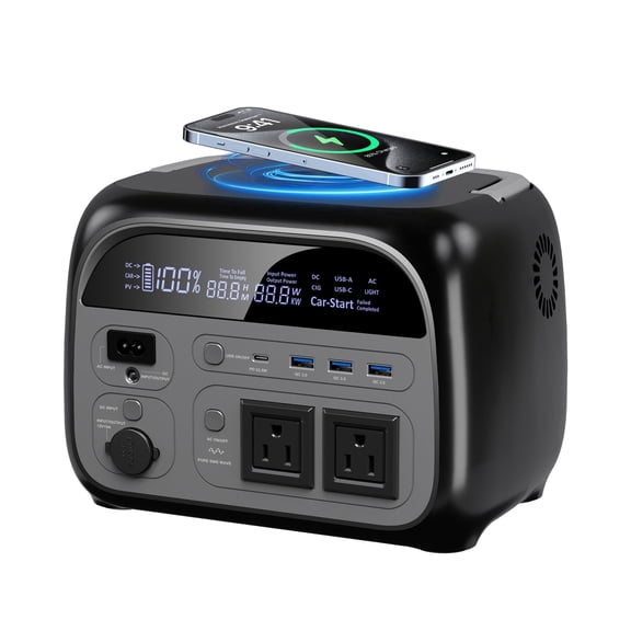 CTOLITY 345Wh Lithium Iron Phosphate Portable Power Station 500W AC Output Supports Solar Charging Suitable for Outdoor Camping, RV, Home Emergency