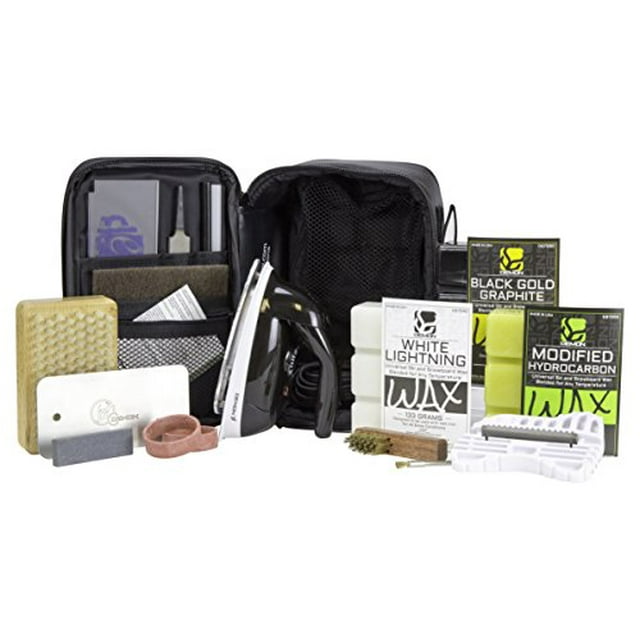 Demon Kit de Réglage pour Ski et Planche à Neige Podium avec Fer et Kit de Cire Universel Premium