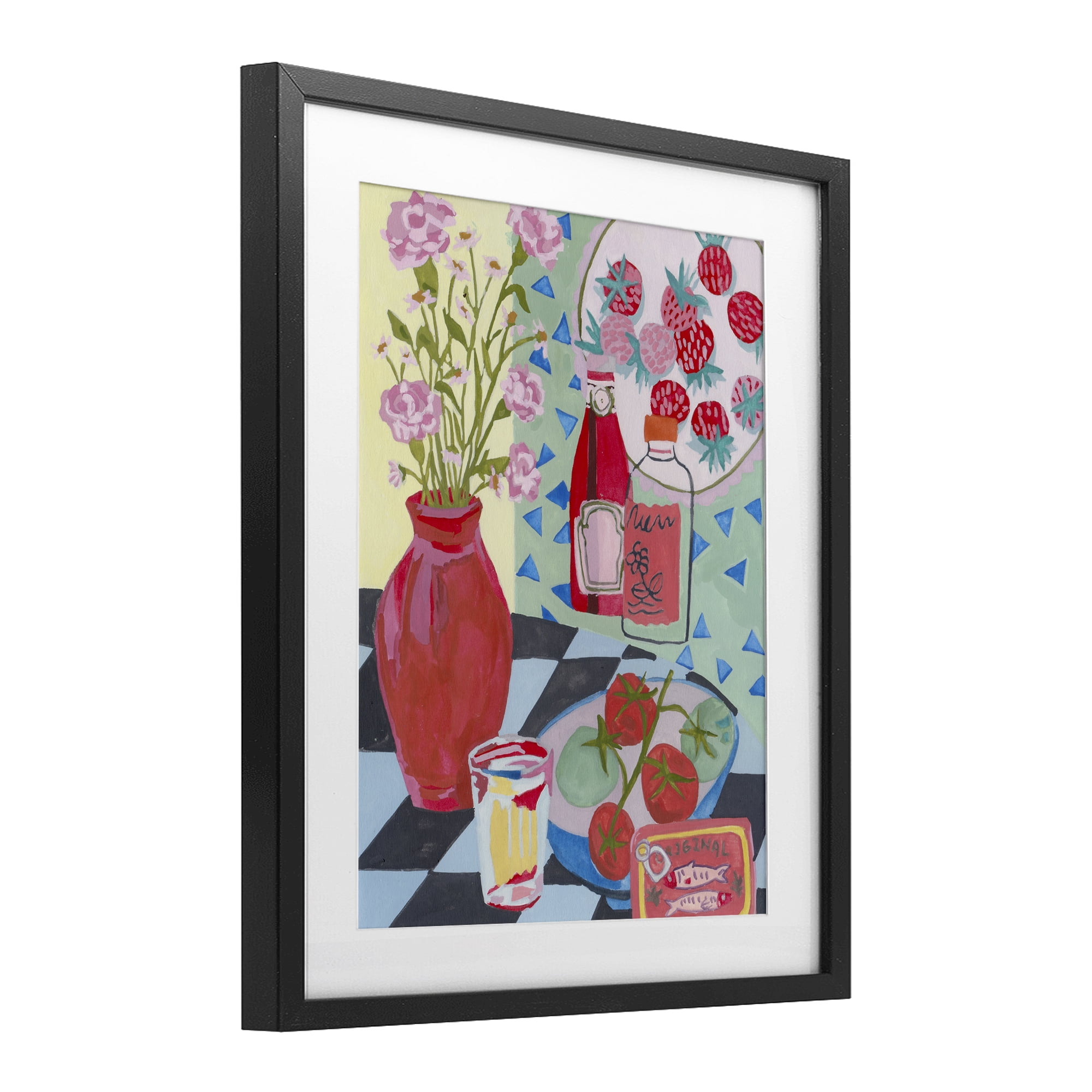Stupell Industries Kitchen Sauces Still Life Black Framed Print Under Glass, design by Melissa Wang