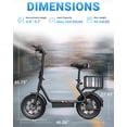 thumbnail image 6 of DYU Electric Scooter for Adults,14" Tires Escooter with Seat & Basket, 500W Peak Motor,36V 10AH Battery,20MPH 25Miles Long Range, City Commuter E Bike with Cargo Capability, Class 2 E-bike, 6 of 10