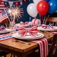 thumbnail image 5 of Patriotic Wired Ribbon, 2.48 Inch x 5 Yards Total, Red White Blue Star, Stripe & Plaid 4th of July Ribbon, Independence Day and America Anniversary Ribbon for Wreaths, Bows, Gift, DIY Crafts, 5 of 7