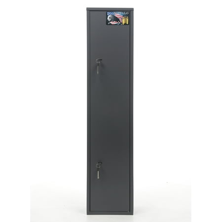 Buffalo 1320 Gun Safe 3 Rifle Shotgun Large Metal Security Cabinet Safe Storage with Separate Lock Box for Handguns Ammo