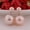 F: Peach Pink, variant on 10 Pairs Fashion Pearl Double Side Two Ball Front and Back Post Earring Ear Stud-F: Peach Pink