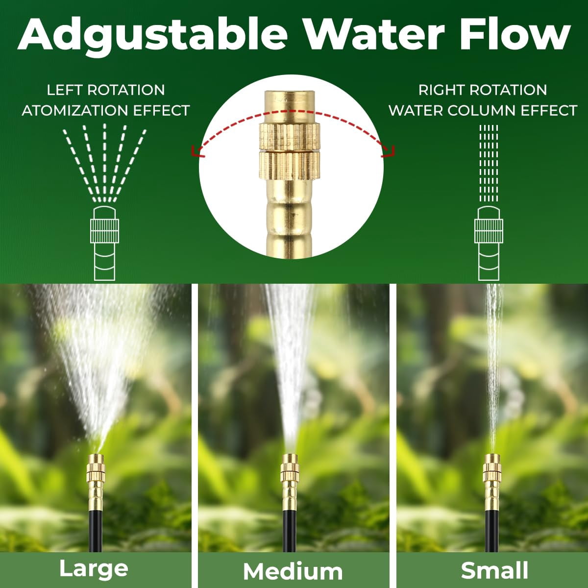 130ft Drip Irrigation System For Garden: 20 Nozzles 1/4" Pe Tubing Automatic Watering Kit Adjustable Misting Sprinkler Mister Hose Water Plants Tape Raised Beds Lawn Outdoor Yard Greenhouse