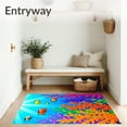 thumbnail image 3 of ODIKA 8'x10' Machine Washable Non-Slip Area Rug, Tropical Fish Coral Reef Marine Life Seascape High Traffic Rug, Blue, 712620, 3 of 7