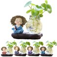 thumbnail image 2 of Glass Vase Creative Lovely Monk Multi-purpose Plant Terrarium Desktop Ornament, 2 of 6