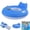 round, variant on Motorized Inflatable Pool Float for Adults, Dual 66W Motor Rechargeable with Backrest & Cup Holder, Portable Electric Water Float for Pool Lake River Beach Summer