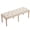 Cream, variant on French Vintage Tufted Bedroom Bench with Carved Wood Legs, 43.3-Inch Linen Upholstered Entryway Ottoman for Living Room, Beige