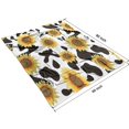 thumbnail image 4 of Black White Cow Pattern Sunflower Blanket,Comfortable Soft Flannel Throw Blanket,All Season,Warm Lightweight Blankets for Sofa Bed Couch Living Room Chair,60"x80", 4 of 4