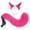 Pink, variant on FASHOFT Wolf Ears Headband And Tail Set Halloween Cosplay Handmade Faux Fur Fox Ears Animal Set For Anime Party Dress Up Halloween Costume One Size