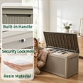 thumbnail image 2 of fazzn 260 Gallon Resin Deck Box Outdoor Indoor Waterproof Storage Box for Patio Furniture Pool Accessories Storage for Cushion Garden Tools (Brown pattern), 2 of 6