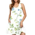 thumbnail image 3 of Womens Sleeveless Rose Print Sundress Casual Summer A Line Tank Dress Beach Floral Dress, 3 of 4