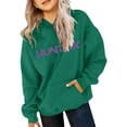 thumbnail image 6 of Girls Winter Tracksuit Cute Printed Pullover Hoodie and Jogger Pants Casual Two Piece Outfit for Dark Green,140, 6 of 7