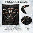 thumbnail image 2 of Hubby and Wifey Throw Blanket Valentine's Day Gifts for Couples Polyester Throw Blanket Wedding Gift for Newlywed Couples Wedding Engagement, 60" x 50"(Black, Romantic), 2 of 5