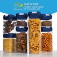 thumbnail image 2 of Cheer Collection Airtight Food Storage Containers Includes Dry Erase Marker and Labels, Set of 7 - Navy, 2 of 4