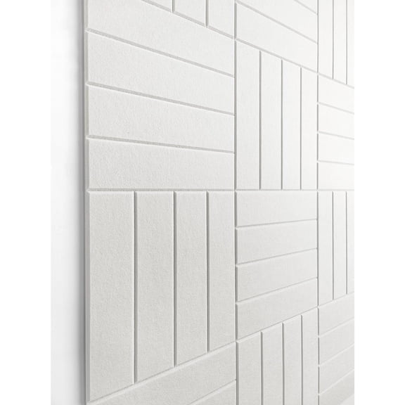 Large Cork Board Alternative - 12-Pack Felt Wall Tiles with Safe Removable Adhesive Tabs, Cork Wall Tiles Bulletin Board Home Office Essentials - Warm White
