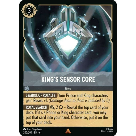 Disney Lorcana Azurite Sea Rare King's Sensor Core #200