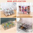 thumbnail image 4 of LAICAIW 2 Pack Clear Plastic Cord Organizer Drawers, Cable Storage Box with 40pcs of Wire Ties, Large Electronics Management Display Case for Desk Accessories, Office Supplies (Type P-2 Pack), 4 of 7